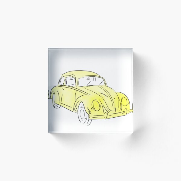 yellow VW/ Emmas Bug Acrylic Block