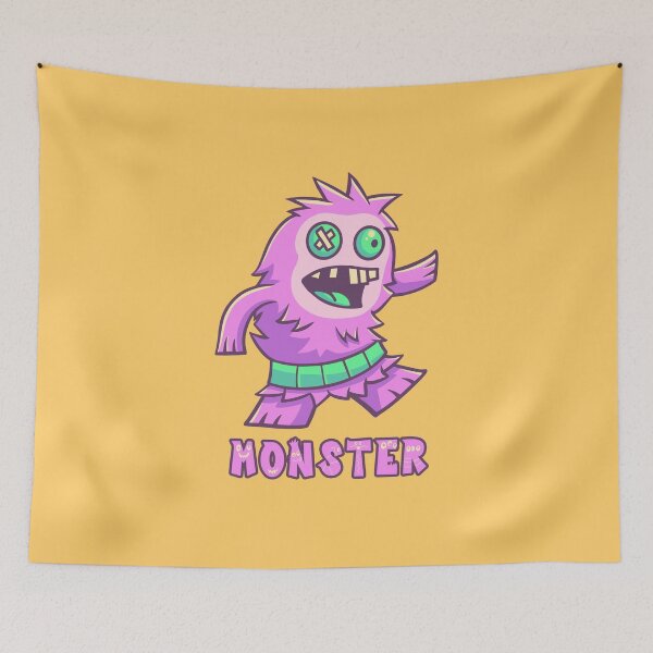 Item preview, Purple Monster with Green Belt (Text) designed and sold by Goba Bali Studio.