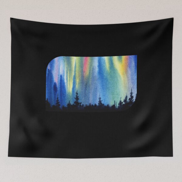 Item preview, Aurora Borealis Forest Polar Lights designed and sold by MooonTees.