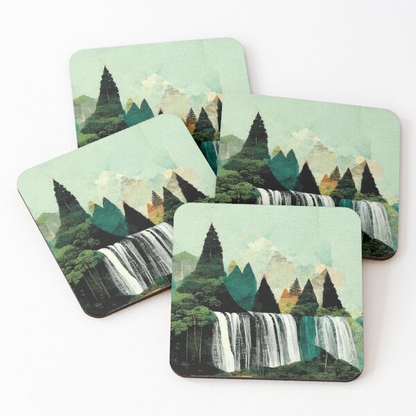 Item preview, Waterfalls of the Forest Collage designed and sold by visionaryberry.