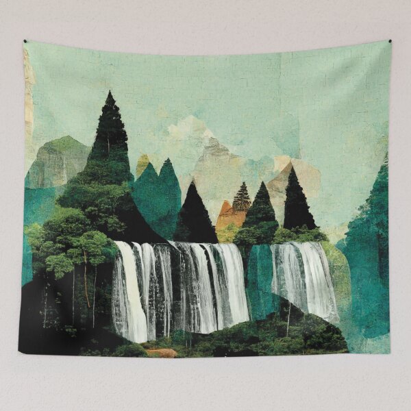 Item preview, Waterfalls of the Forest Collage designed and sold by visionaryberry.