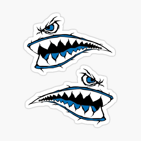 " Designed for Flight Shark Teeth P-40 Warhawk Nose Art WWII WW2