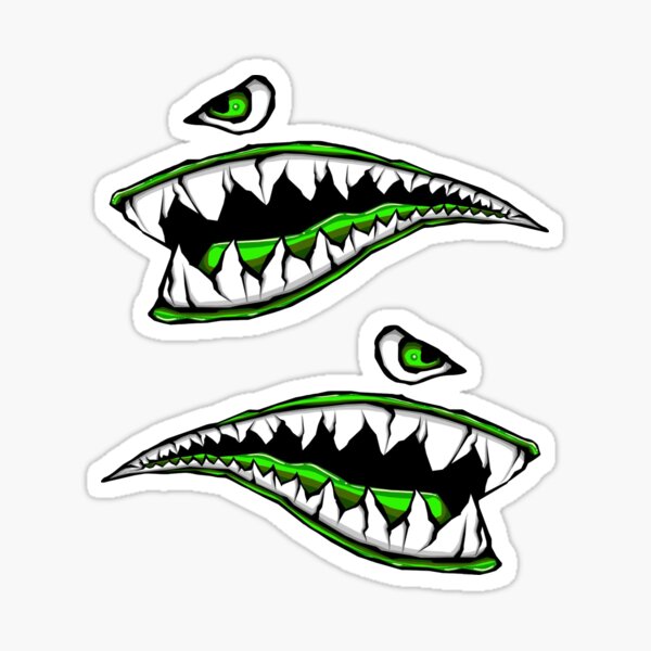 " Designed for Flight Shark Teeth P-40 Warhawk Nose Art WWII WW2