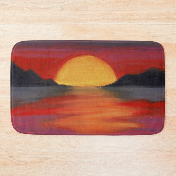 Item preview, Sunset Waterscape in Oil Pastels designed and sold by Crystal Fiquette.