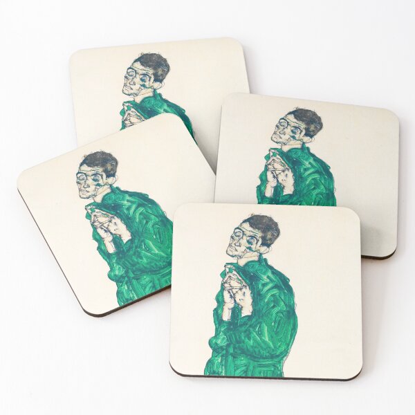 Artikelvorschau,   Egon Schiele Selbstbildnis in Grün entworfen und verkauft von Vintage Wall Art.