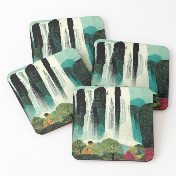 Item preview, Big Forest Waterfall Collage designed and sold by visionaryberry.