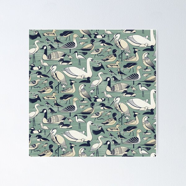 Item preview, Water birds - Granite Green designed and sold by appleyards.