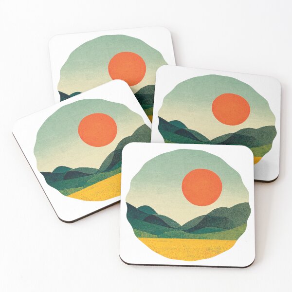 Item preview, Sol naranja saliendo sobre las montañas designed and sold by MadSwellDesigns.