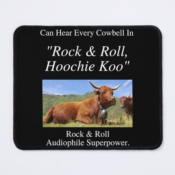 Item preview, Rock And Roll Audiophile Hear Every Cowbell Rock & Roll Hoochie Koo 01 White Text designed and sold by TWMBDesigns.
