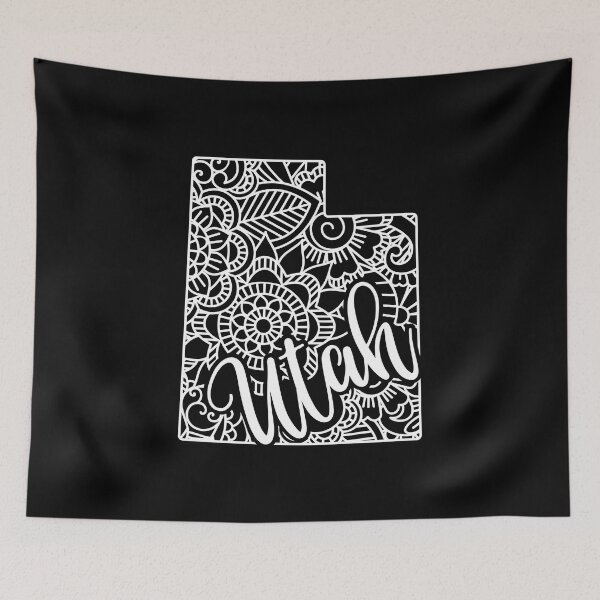 Item preview, Utah Black And White Map designed and sold by OutcastBrain.