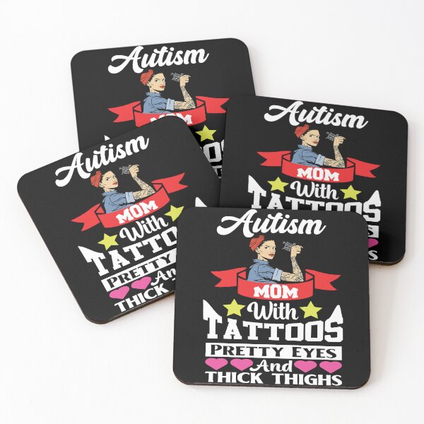 Item preview, Mothers day Autism Awareness mom With tattoos Unbreakable designed and sold by Mac Store.