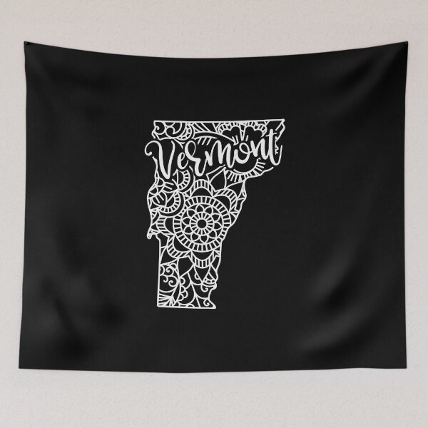 Item preview, Vermont Black And White Map designed and sold by OutcastBrain.