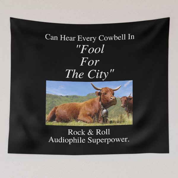 Item preview, Rock And Roll Audiophile Hear Every Cowbell Fool for the City 01 White Text designed and sold by TWMBDesigns.