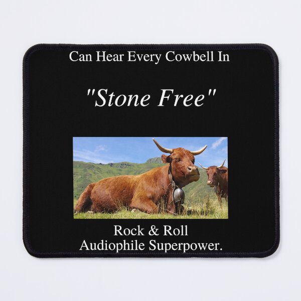 Item preview, Rock And Roll Audiophile Hear Every Cowbell Stone Free 01 White Text designed and sold by TWMBDesigns.