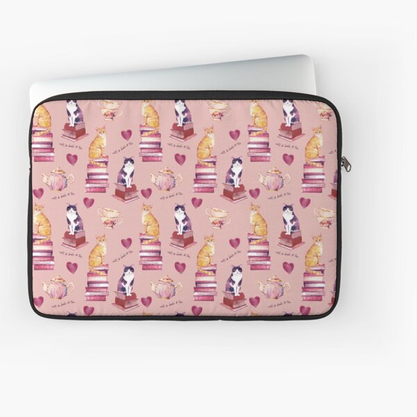 cats & books & tea Laptop Sleeve