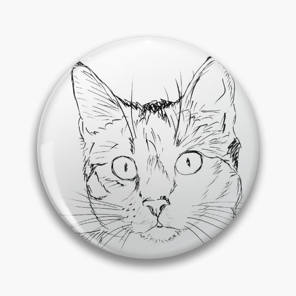Item preview, Cat face outline designed and sold by ellinnur.