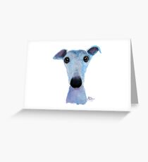 WhipPeT GReYHouND DOG PRiNT 'BLUEBELL' Grußkarte