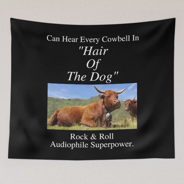 Item preview, Rock And Roll Audiophile Hear Every Cowbell Hair of the Dog 01 White Text designed and sold by TWMBDesigns.