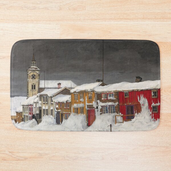 Artikelvorschau, Straße in Roros im Winter von Harald Sohlberg, 1903 entworfen und verkauft von Vintage Wall Art.