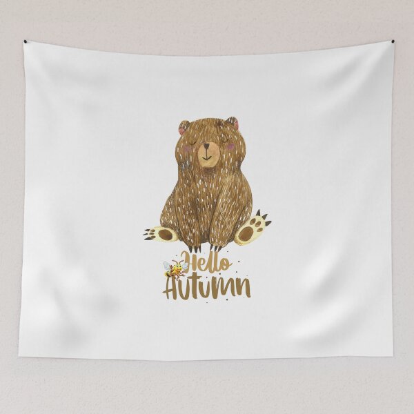 Item preview, Hello Autumn Bear designed and sold by WORLD-SOFIA.