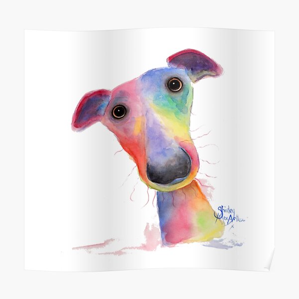 Birthday Gift Gifts Xmas Greyhound Art Print Painting Poster Wall Art Picture