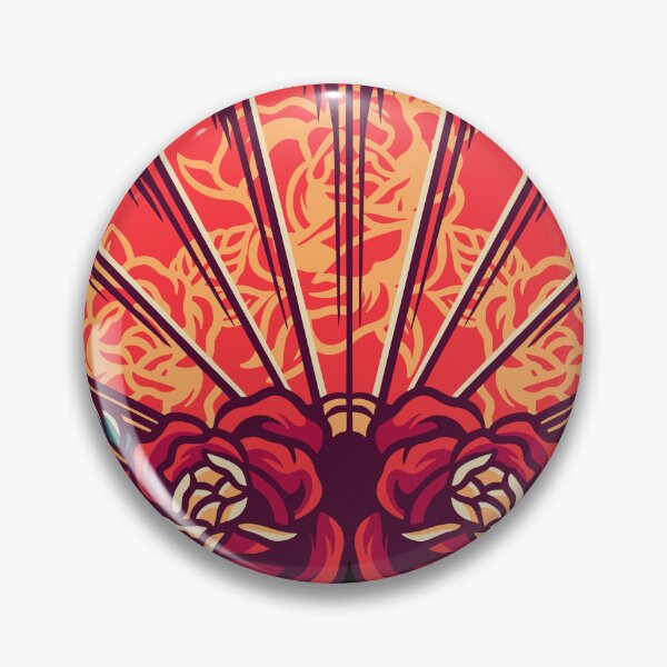 Item preview, Asia Fan With Rose Retro Illustration designed and sold by STR Graphs.