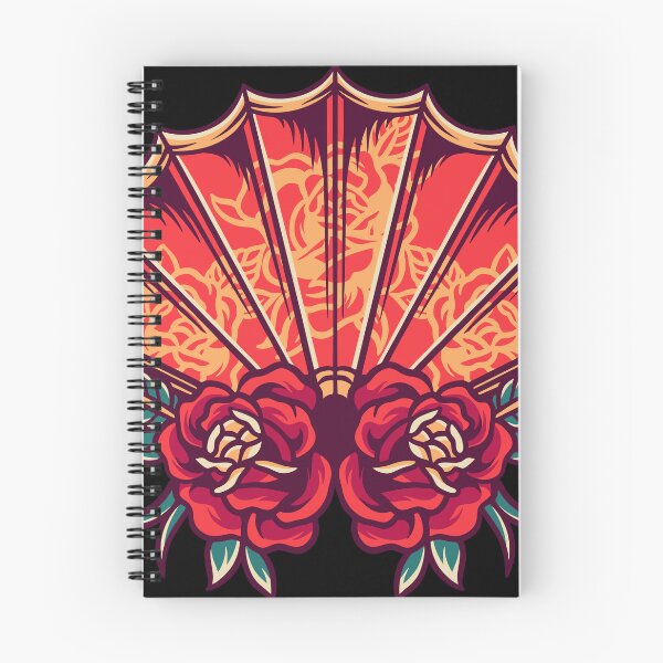 Item preview, Asia Fan With Rose Retro Illustration designed and sold by STR Graphs.