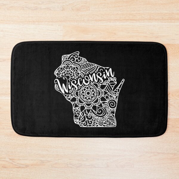 Item preview, Wisconsin Black And White Map designed and sold by OutcastBrain.