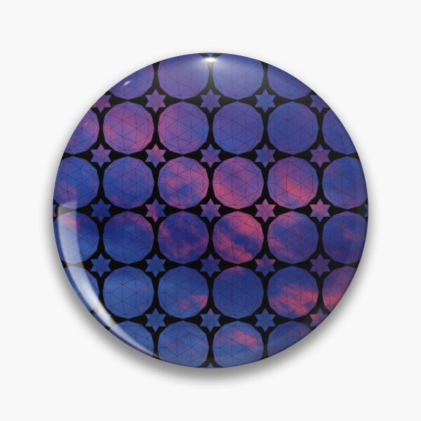 Item preview, Dark Red Blue Sky Icosahedron&Dodecahedron Mosaic designed and sold by createVisions.