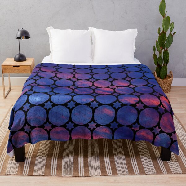 Item preview, Dark Red Blue Sky Icosahedron&Dodecahedron Mosaic designed and sold by createVisions.