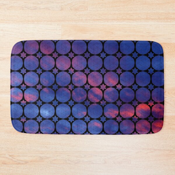 Item preview, Dark Red Blue Sky Icosahedron&Dodecahedron Mosaic designed and sold by createVisions.