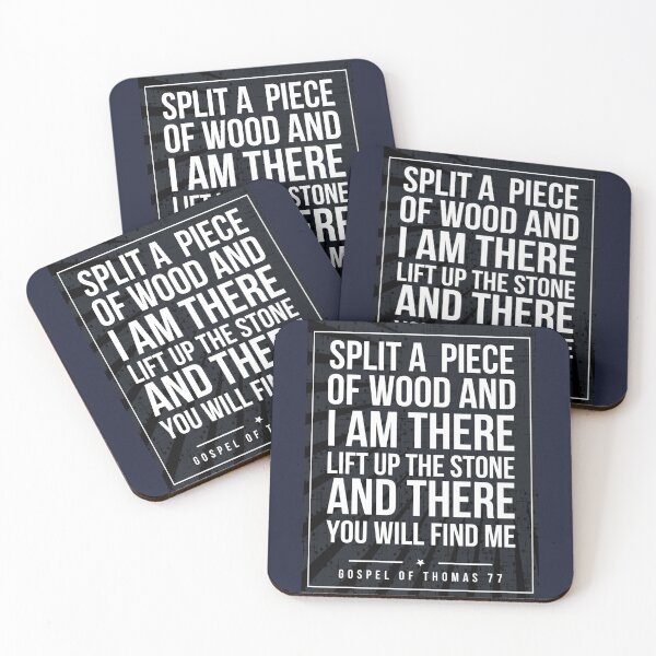 Item preview, Gospel of Thomas 77 quote Subway style (white text on black) designed and sold by Dpe1974.