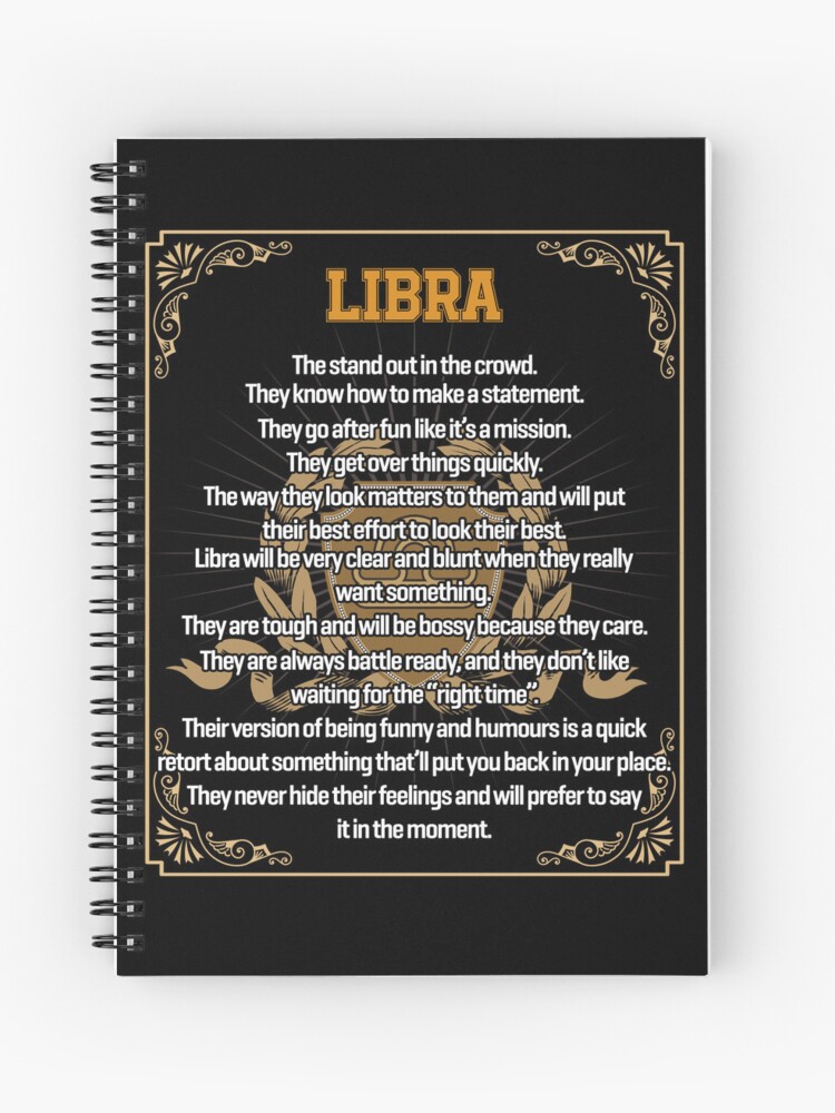 Libra Facts Zodiac Sign Awesome Spiral Notebook