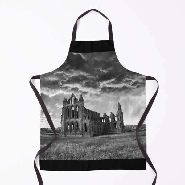 Item preview, Whitby Abbey Storm Clouds Monochrome designed and sold by Alisonchambers2.
