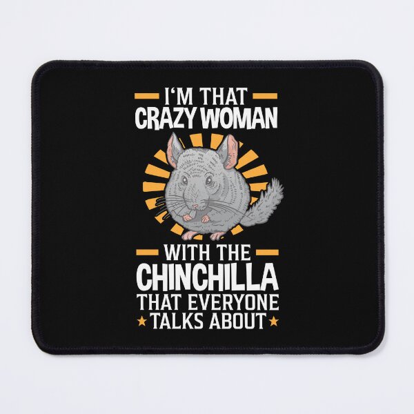 Item preview, Crazy chinchilla woman dust bunny rodent designed and sold by madgrfx.