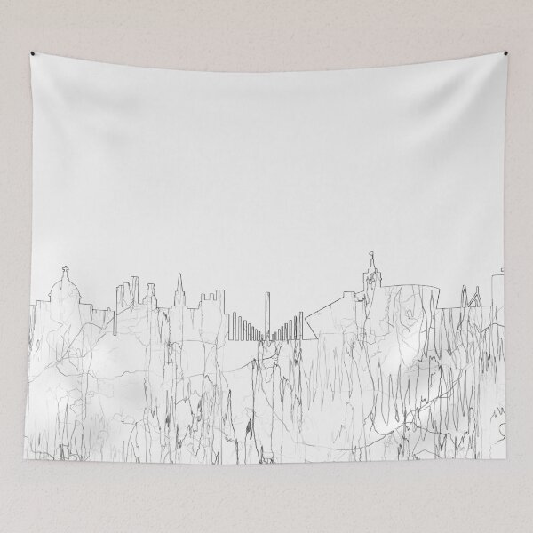 Item preview, Cardiff, Wales Skyline B&W - Thin Line designed and sold by Marlene Watson-Hall.
