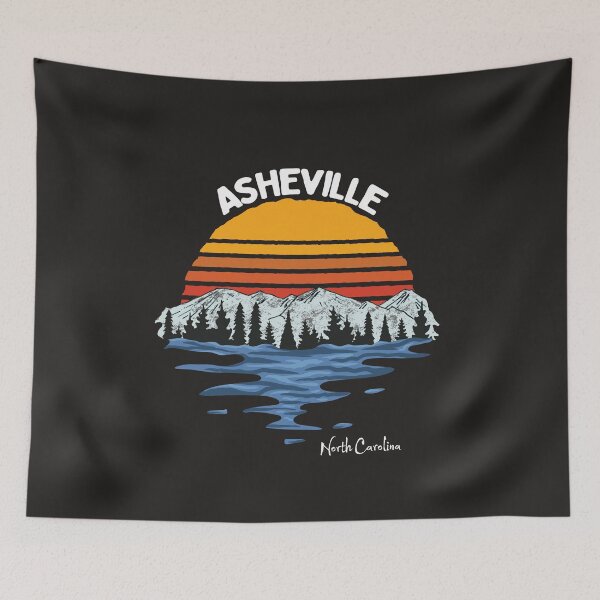 Item preview, Asheville North Carolina NC Retro Sunset designed and sold by MrEddie10.