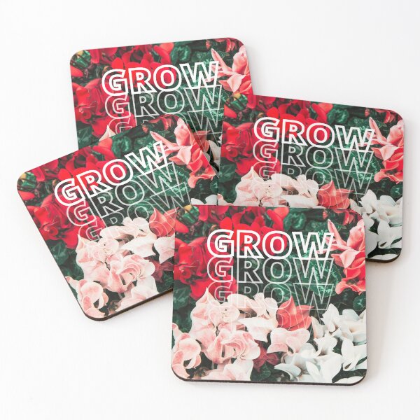 Item preview, GROW (above) - Warm Pink And White Flowers designed and sold by AliceSLee.