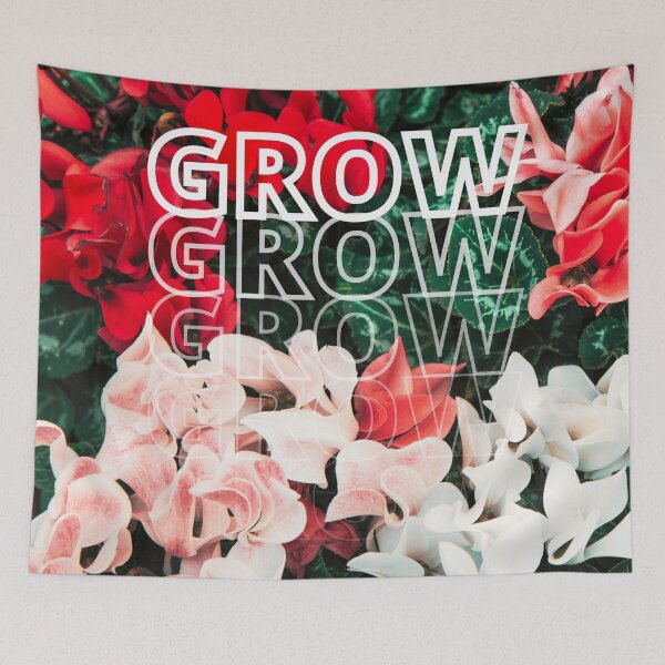 Item preview, GROW (above) - Warm Pink And White Flowers designed and sold by AliceSLee.