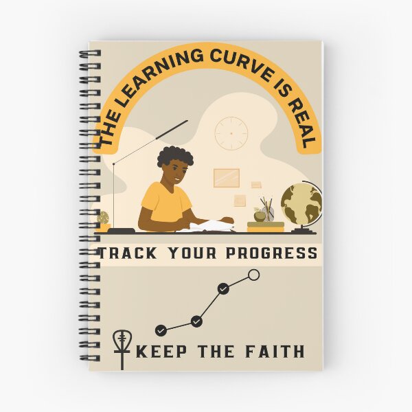 Item preview, The Learning Curve is Real – Tracking Progress & Keeping the Faith designed and sold by ShopWithLeslie.