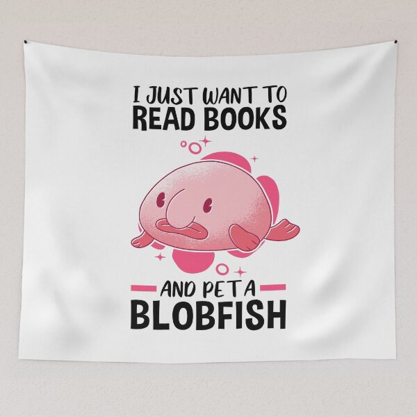 Item preview, Books and Blobfish Ugly Fish Meme designed and sold by madgrfx.