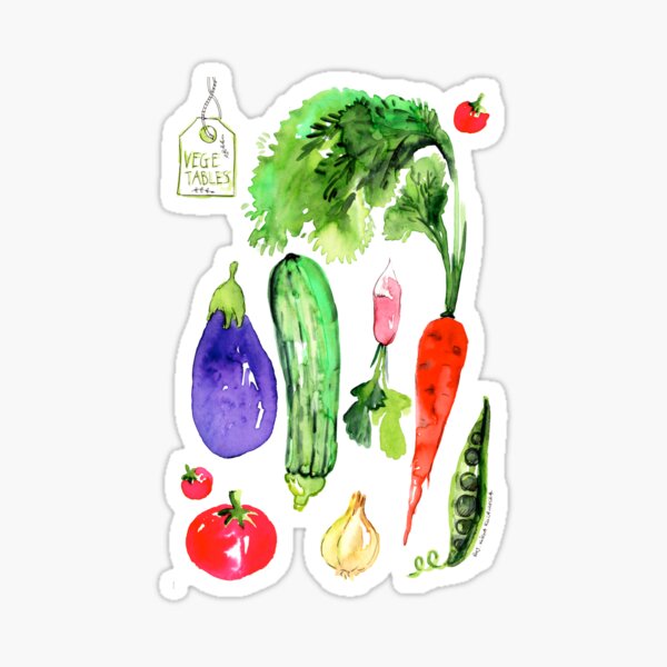 Summer Vegetables Sticker