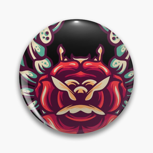Item preview, Crab Flowers Retro Illustration designed and sold by STR Graphs.