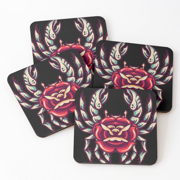 Item preview, Crab Flowers Retro Illustration designed and sold by STR Graphs.