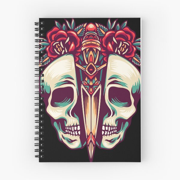 Item preview, Broken Skull And Knife Retro Illustration designed and sold by STR Graphs.