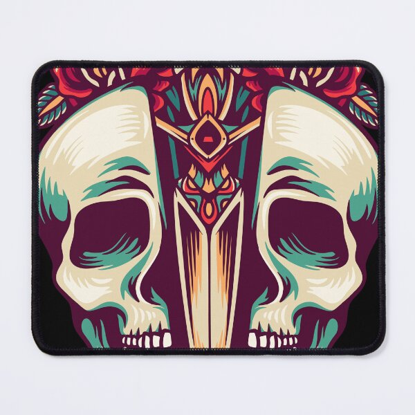 Item preview, Broken Skull And Knife Retro Illustration designed and sold by STR Graphs.