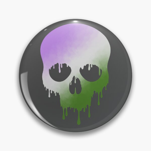 Item preview, LGBTQ Pride Paint Drip Skull Genderqueer designed and sold by Creweemmaeec11.