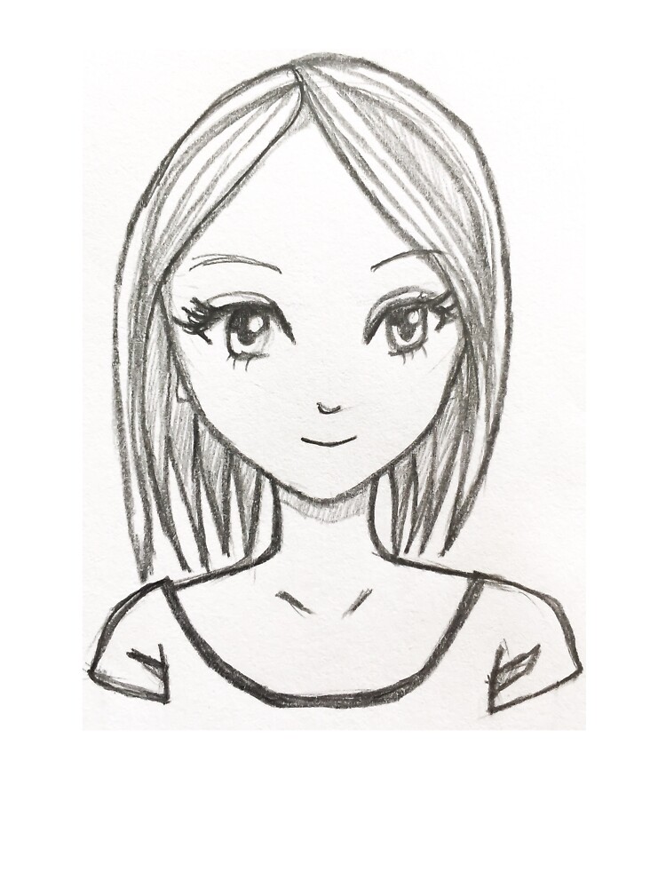Red de comunicacion A escala nacional Continuar Camiseta para niños «Dibujo a lápiz Manga Girl» de Angelica-DK | Redbubble