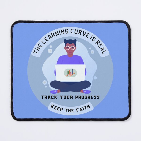 Item preview, The Learning Curve is Real – Tracking Progress & Keeping the Faith designed and sold by ShopWithLeslie.