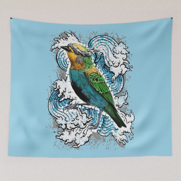 Item preview, Multicolored Tanager, an endemic and vulnerable bird in Colombian forests designed and sold by plumasycantos.